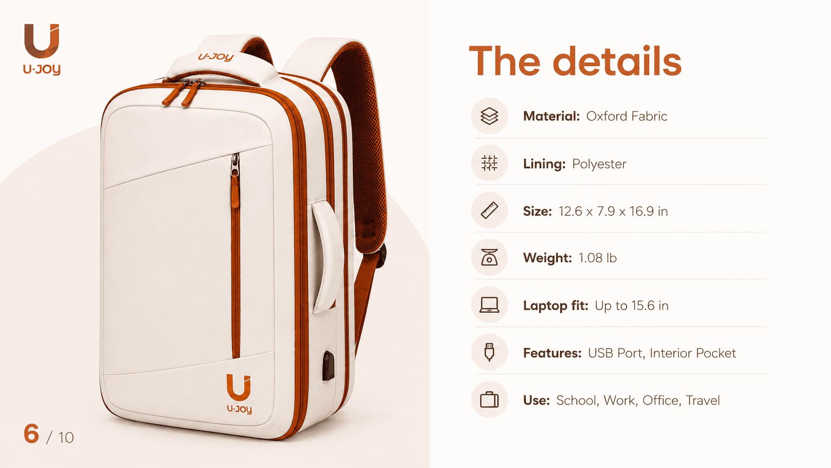 U•JOY CarryFlow Backpack